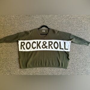 Rock & Roll Oversized Olive Green Sweater